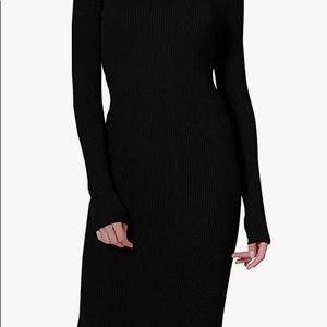 Ninovino black turtleneck knit dress size XS